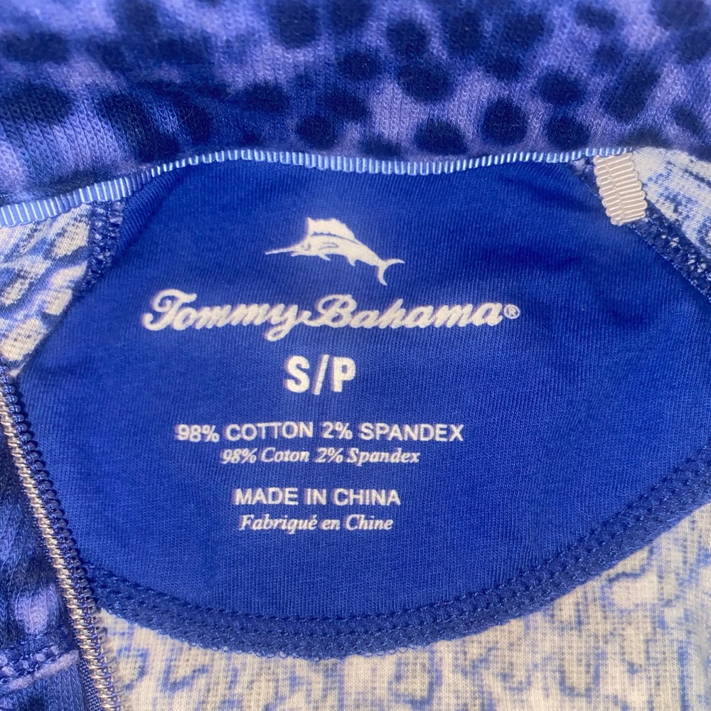 🐆 Tommy Bahama Aruba Lagoon Leopard Full Zip Jacket Blue Small - Picture 11 of 14